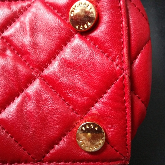 Michael Kors Red Purse - Picture 2 of 4
